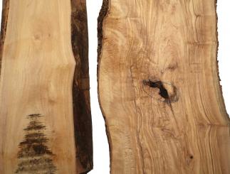 Oliven Holz Olivenholz Baumscheibe 63x24-28cm x 48-51mm 