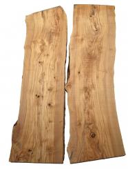 2x Olivenholz Brett Olivenbaum Epoxid Holz 82x21-24cm x 27mm 