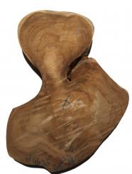 Teak wilde Baumscheibe Teakholz Massivholz 46x35cm x 60-62mm 