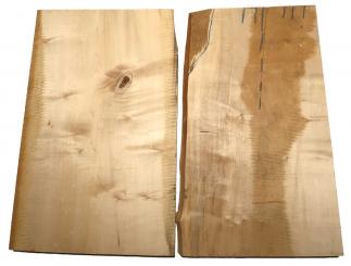 2x Ahornholz Brett Ahorn Holz 50x27-31cm x 23-24mm 