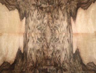 Nussbaum Wurzelholz Furnier Maser A 32x33-34cm x 8 Blätter 