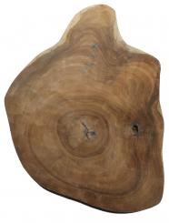 Teak wilde Baumscheibe Teakholz Massivholz 52x38cm x 63-64mm 