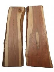 2x Zwetschge Epoxid Holz Zwetschken Brett 71x21-26cm x 23mm 