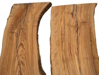 2x Olivenholz Brett Olivenbaum Holz 92x18-30cm x 22mm 