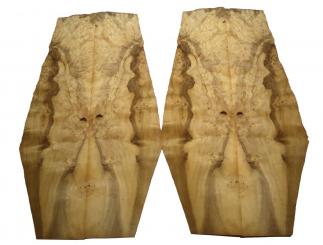 Laurel Maserholz Furnier Wurzelholz Intarsie A 64x13-20cm 4 Blätter 