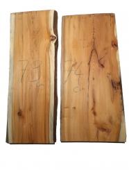 1x Eibe Holz Eibenholz Edelholz rustikal 74x33-35cm x 36-37mm 