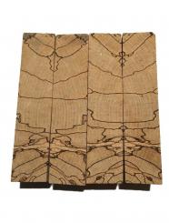 4x Gestockte Buche Messergriff crosscut Holz 20x5,2x4,6cm P1 