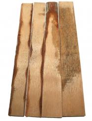 4x Palmen Holz Brett Red Palmira Coconut 75x8-11cm x 16-23mm T2 