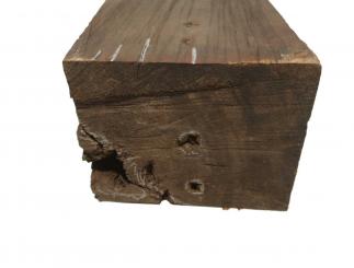 Zebrano Holz Balken rustikal drechseln 41x18,5x14,5cm 