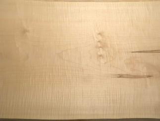 1x Ahorn Riegel Ahornholz Maple Curly 90x40-42cm x 23mm 