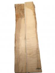 2x Ahorn Riegel Ahornholz Maple Curly 79x11-13cm x 23mm 