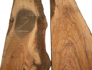 1x Olivenholz Olivenbaum Holz 110x20-37cm x 51-53mm #1 