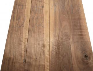 2x Nußbaum Riegel Tonholz Curly 108x13-14cm x 24mm #108 