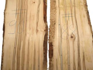 1x Ahorn Holz Brett Ambrosia Maple 88x34-39cm x 39mm #88 