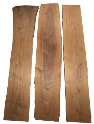 3x Walnussholz Nussbaumholz 100x16-26cm x 18mm #H3 