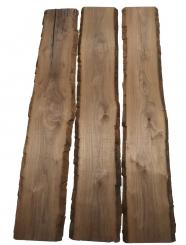 3x Walnussholz Nussbaumholz 104x17-19cm x 18mm #T4 