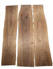 3x Walnussholz Nussbaumholz 103x19-25cm x 18mm #F3 