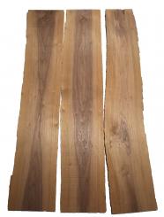 3x Walnussholz Nussbaumholz 104x16-22cm x 18mm #T3 