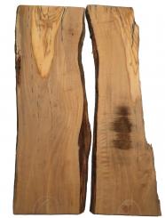 2x Olivenholz Olivenbaum Holz 63x13-23cm x 26mm 