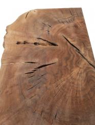 1x Nussbaum Wurzelholz Maser Baumscheibe 71x40cm x 50mm 