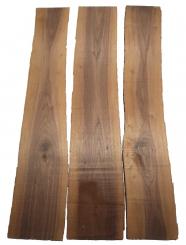 3x Walnussholz Nussbaumholz 104x16-20cm x 18mm #V2 