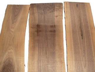 3x Walnussholz Nussbaumholz 104x22-33cm x 18mm #S5 