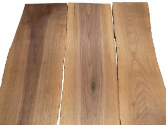 3x Walnussholz Nussbaumholz 103x17-26cm x 18mm #S3 