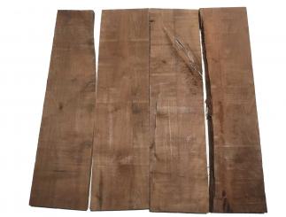 4x Walnussholz Nussbaumholz 68x13,5-17cm x 26-27mm #H3 