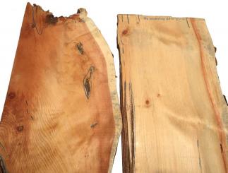 2x Zirben Holz Zirbelkiefer Arve Bastler 84x22-36cm x 27-30mm 