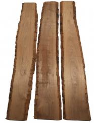 3x Nussbaum Holz Walnuss 104x14-18cm x 18mm #J1 