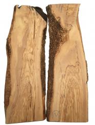 2x Olivenholz Olivenbaum Holz 75x21-26cm x 26mm 