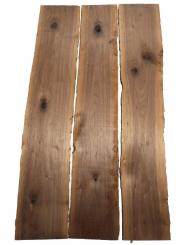 3x Walnussholz Nussbaumholz 103x17-20cm x 18mm #J5 