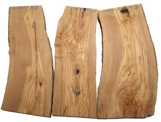 3x Olivenholz Olivenbaum Holz 52x16-26cm x 26mm 