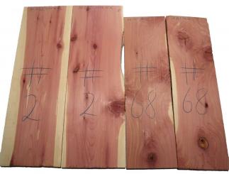 2x Aromatische Rotzeder Zeder Holz 75x24-25cm x 22-24mm #75 
