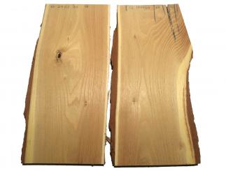 2x Akazienholz Robinie Holz Akazie 66x27-33cm x 29mm 