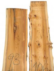 1x Eibe Maser Holz Eibenholz 98x17-21cm x 27mm #98 
