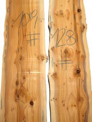 1x Eibe Maser Holz Eibenholz 109x15-18cm x 27mm #109 