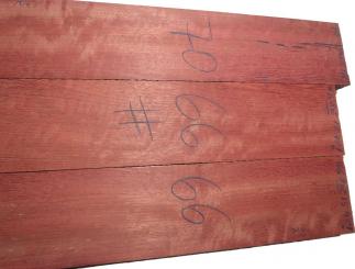 1x Amarant Holz Riegel Curly 70x14,5-15cm x 45mm #70 