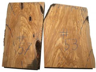 1x Olivenholz Olive Holz für Epoxid 53x33-38cm x 53mm #53 