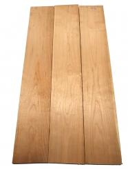 3x Kirschbaum Riegel Holz Curly 102x17,5cm x 19-23mm #V3 