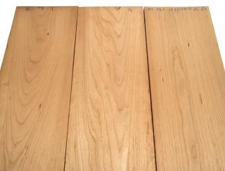3x Kirschbaum Riegel Holz Curly 102x27,5cm x 19-23mm #V1 