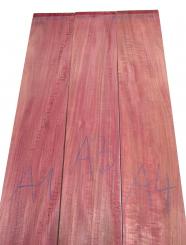 1x Amarant Riegel Holz Purpleheart Curly 123x15,5cm x 22-23mm #A1 
