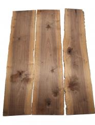 3x Nussbaum Holz Walnuss 103x18-26cm x 18mm #V5 
