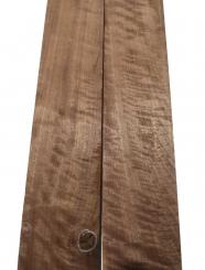 2x Nussbaum Riegel Holz Tonholz curly 92x9,5-11cm x 24mm 