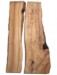 2x Olivenholz Brett Holz 58x10-17cm x 33mm 
