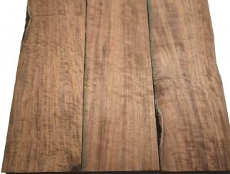 3x Nussbaum Riegel Holz Tonholz curly 72x12cm x 24mm 
