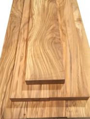 2x Olivenholz Bretter gehobelt 51x9,5cm x 24mm Rustico 