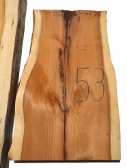 1x Eibe Holz Eibenholz rustikal 69x34-35cm x 51mm #69 