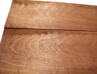 2x Mahagoni Pommele Holz Curly 75x25cm x 19-22mm 