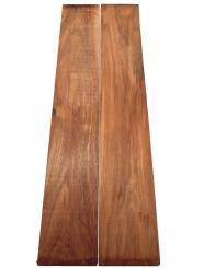 2x Tigerwood Holz Goncalo Alves 91x15cm x 20-22mm #T6 